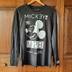 Disney × Neff Mickey Mouse M28 black long sleeve graphic t-shirt Size Medium